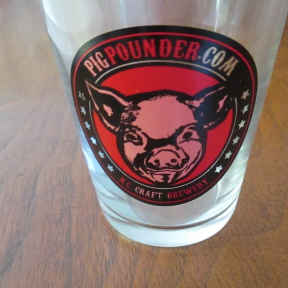 Pig Pounder Brewing Logo Beer Glass Brewery in Greensboro North Carolina - Picture 2 of 3